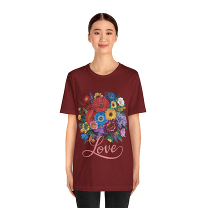 Lover FLower Womens T-Shirt Cotton