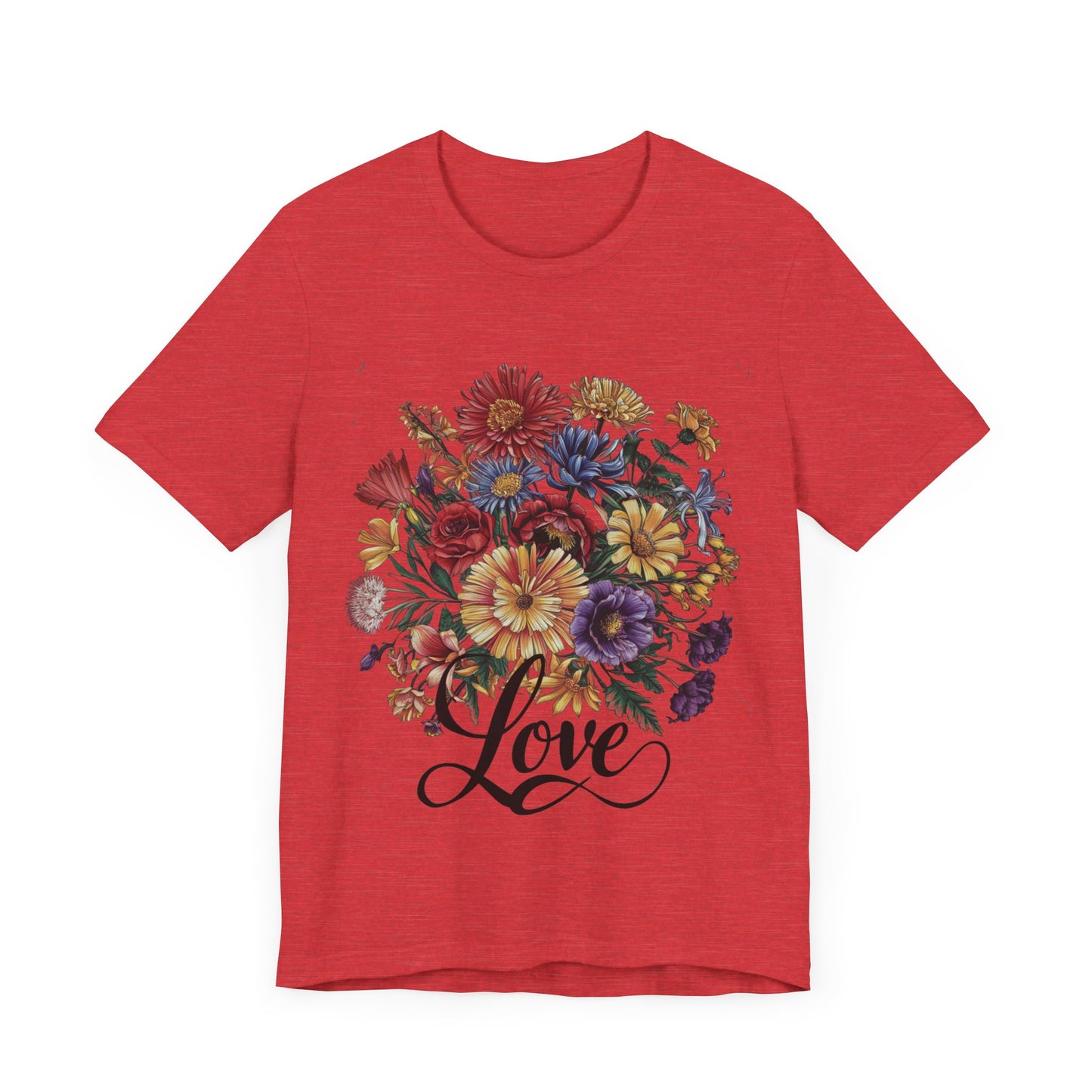 Love Flower 2 T-Shirt Women Cotton