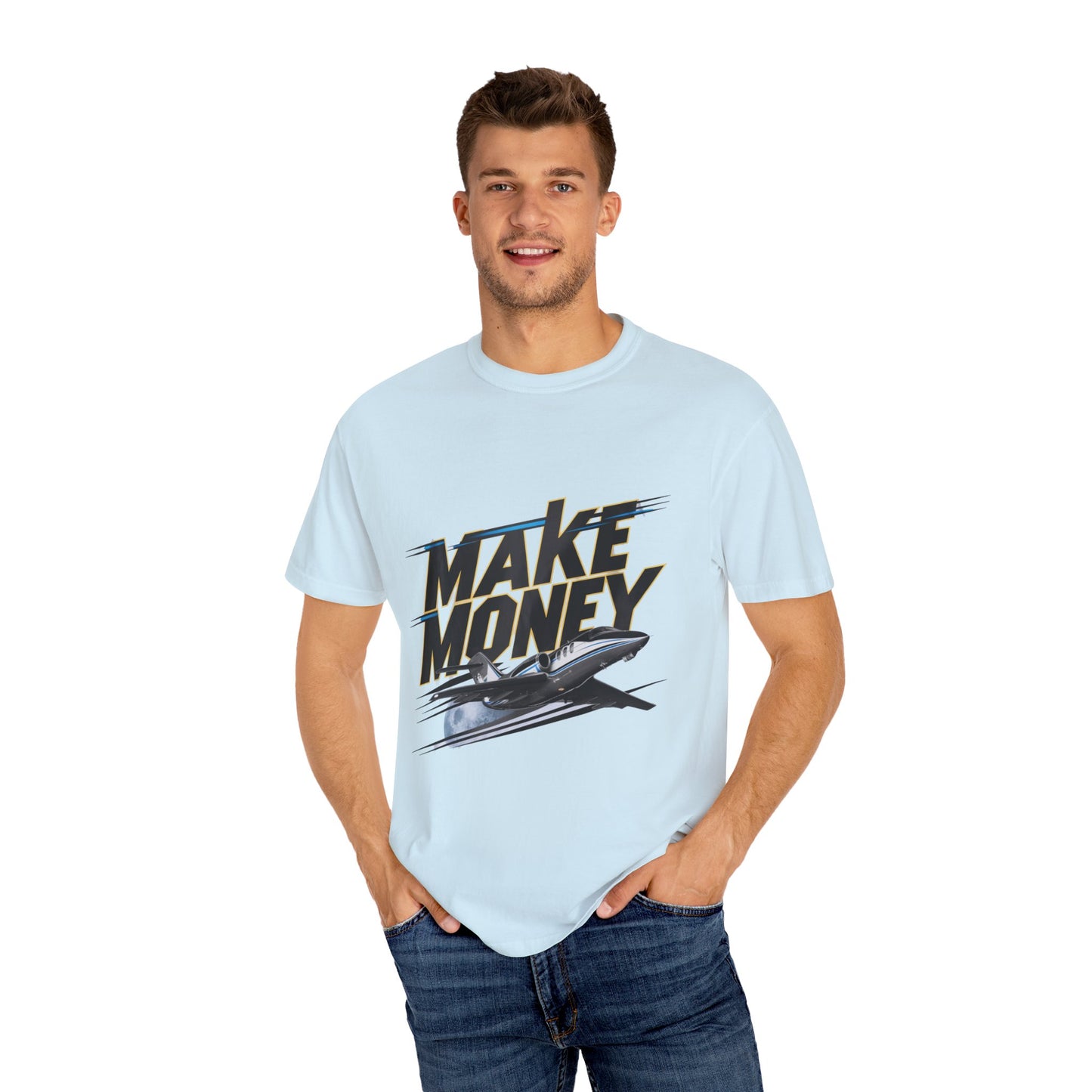 Make Money Plane and Moon Men's T-shirt