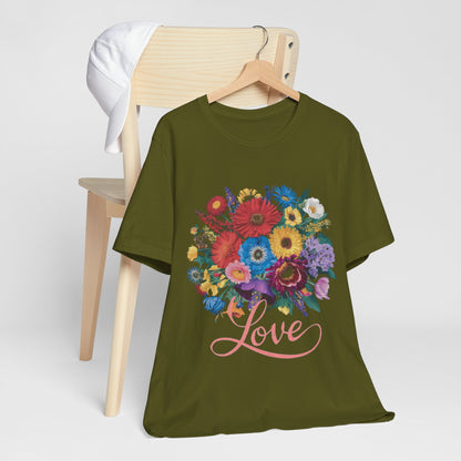 Lover FLower Womens T-Shirt Cotton