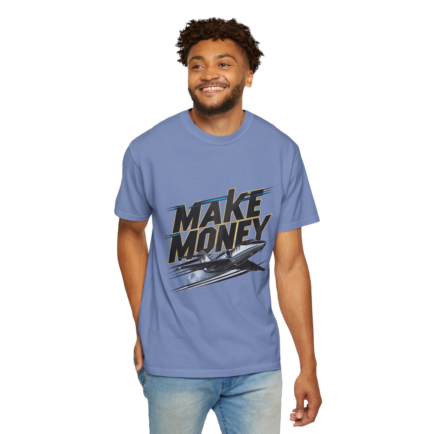 Make Money Plane and Moon Men's T-shirt