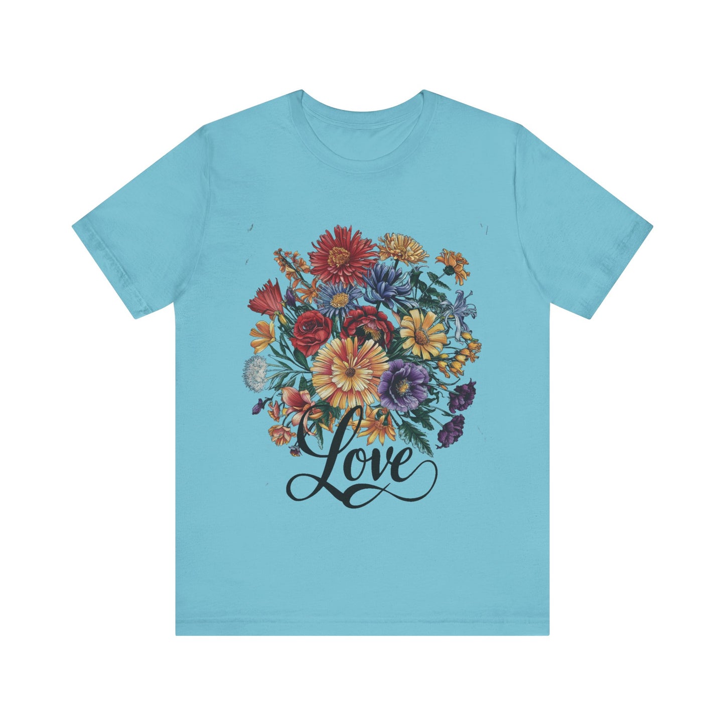 Love Flower 2 T-Shirt Women Cotton