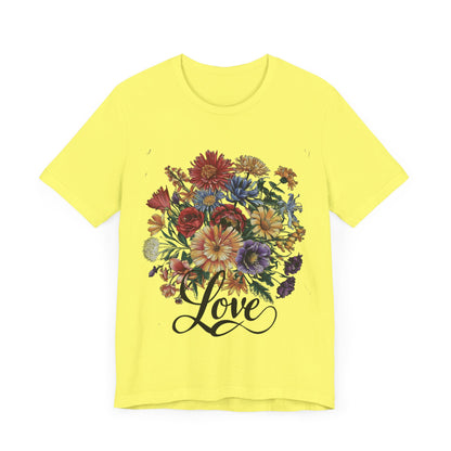 Love Flower 2 T-Shirt Women Cotton