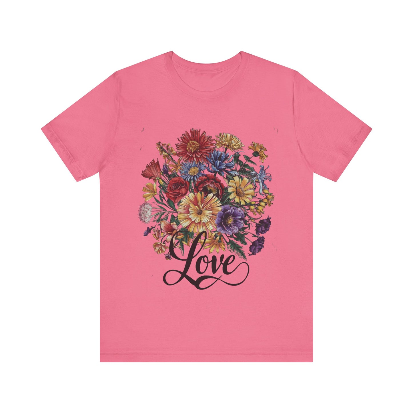 Love Flower 2 T-Shirt Women Cotton