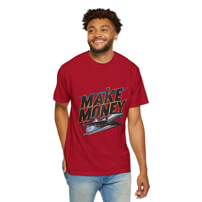 Make Money Plane and Moon Men's T-shirt