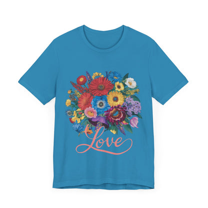 Lover FLower Womens T-Shirt Cotton