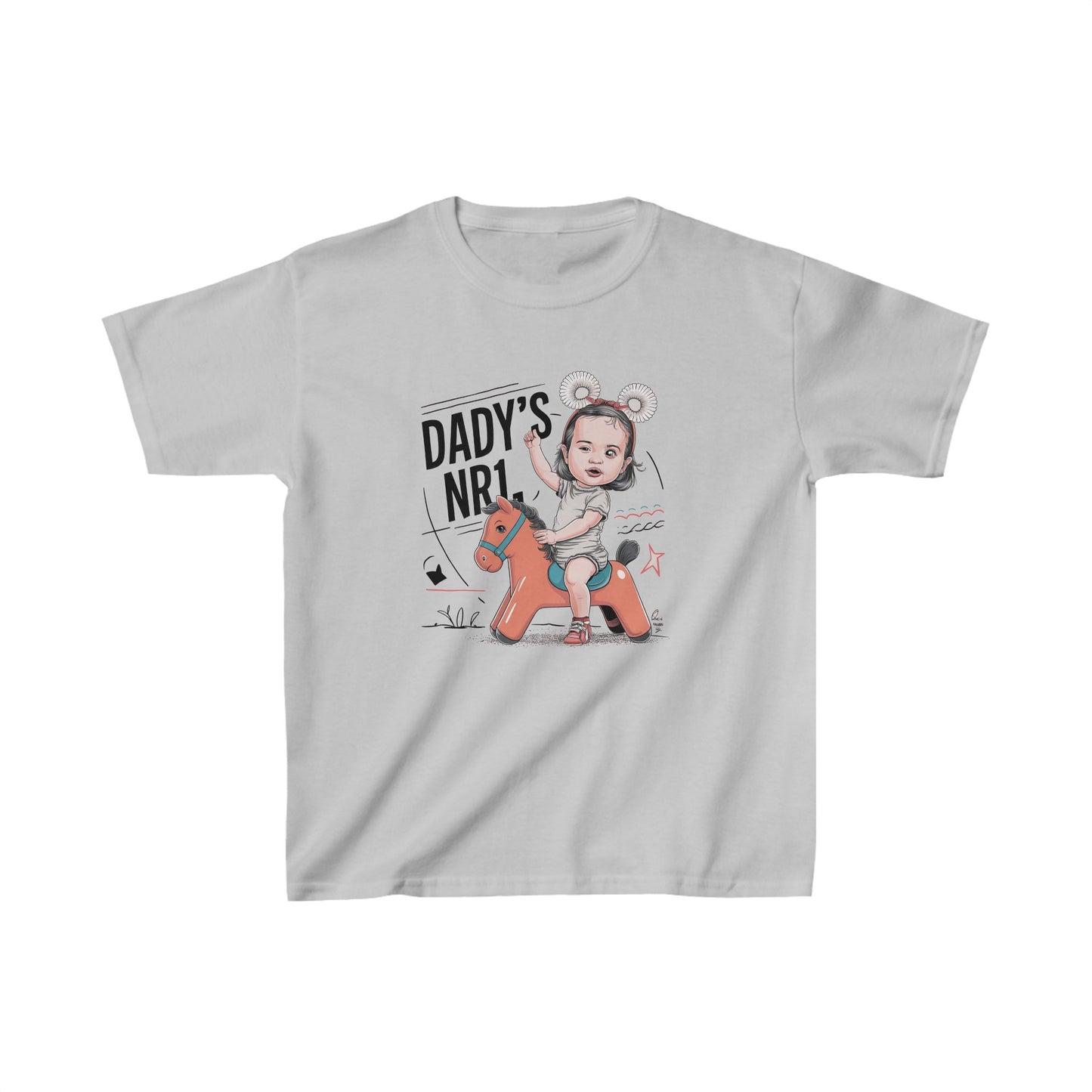 Dadd'y Nr.1 Girl Kids Heavy Cotton™ Tee