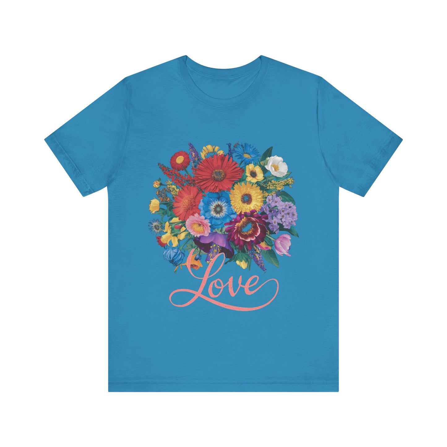 Love Flower Womens T-Shirt Cotton