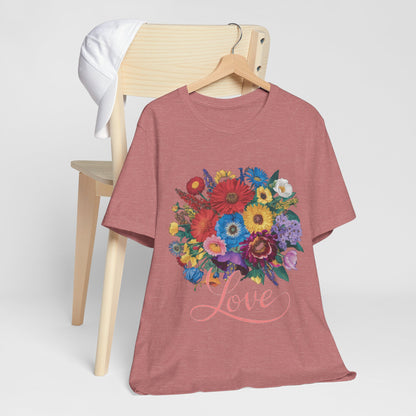 Lover FLower Womens T-Shirt Cotton