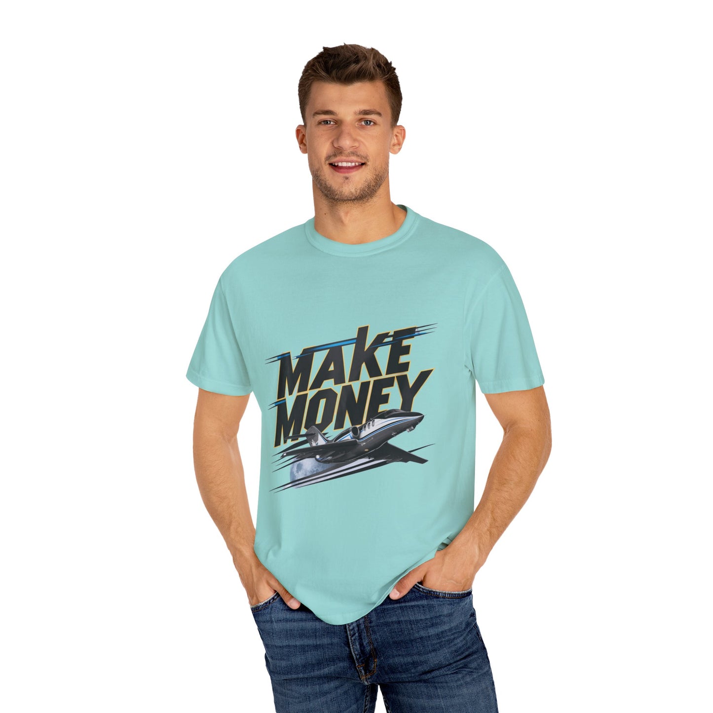 Make Money Plane and Moon Men's T-shirt