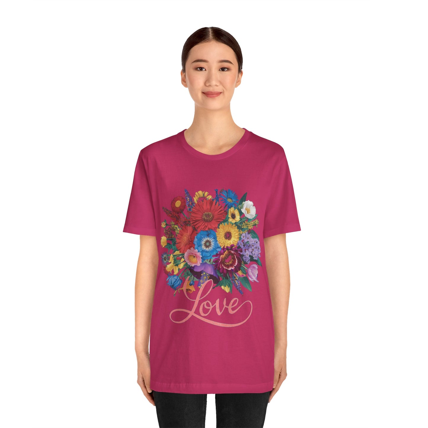 Lover FLower Womens T-Shirt Cotton