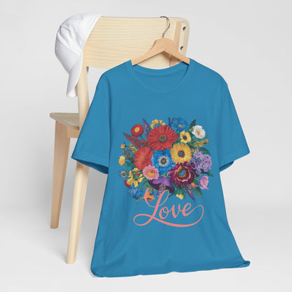 Lover FLower Womens T-Shirt Cotton