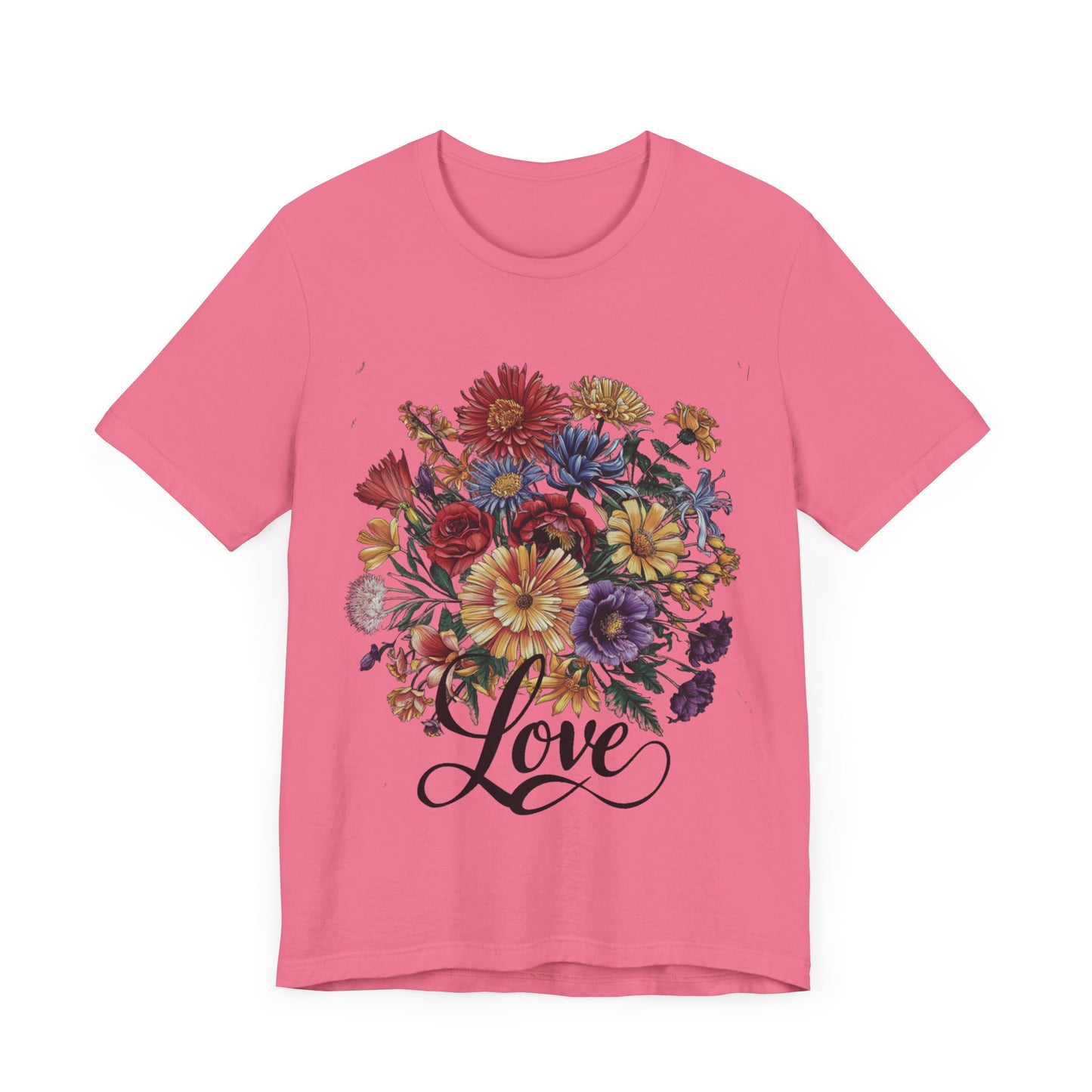 Love Flower 2 T-Shirt Women Cotton