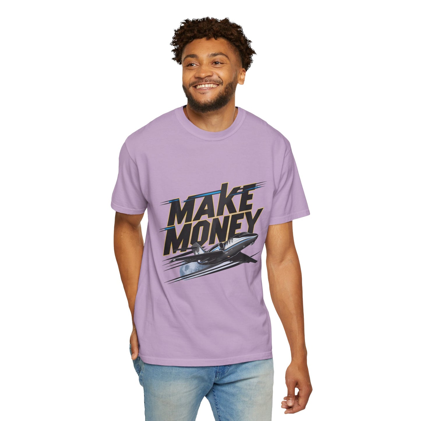 Make Money Plane and Moon Men's T-shirt