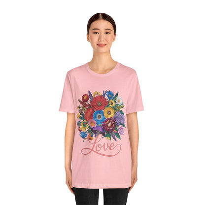 Lover FLower Womens T-Shirt Cotton