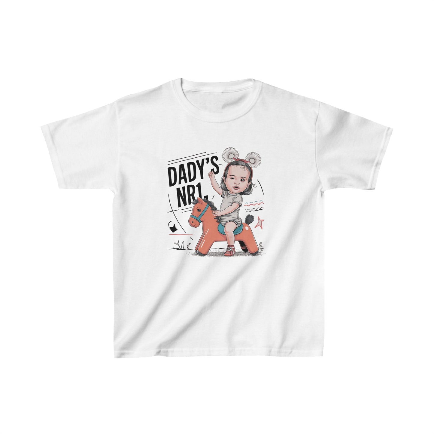 Dadd'y Nr.1 Girl Kids Heavy Cotton™ Tee