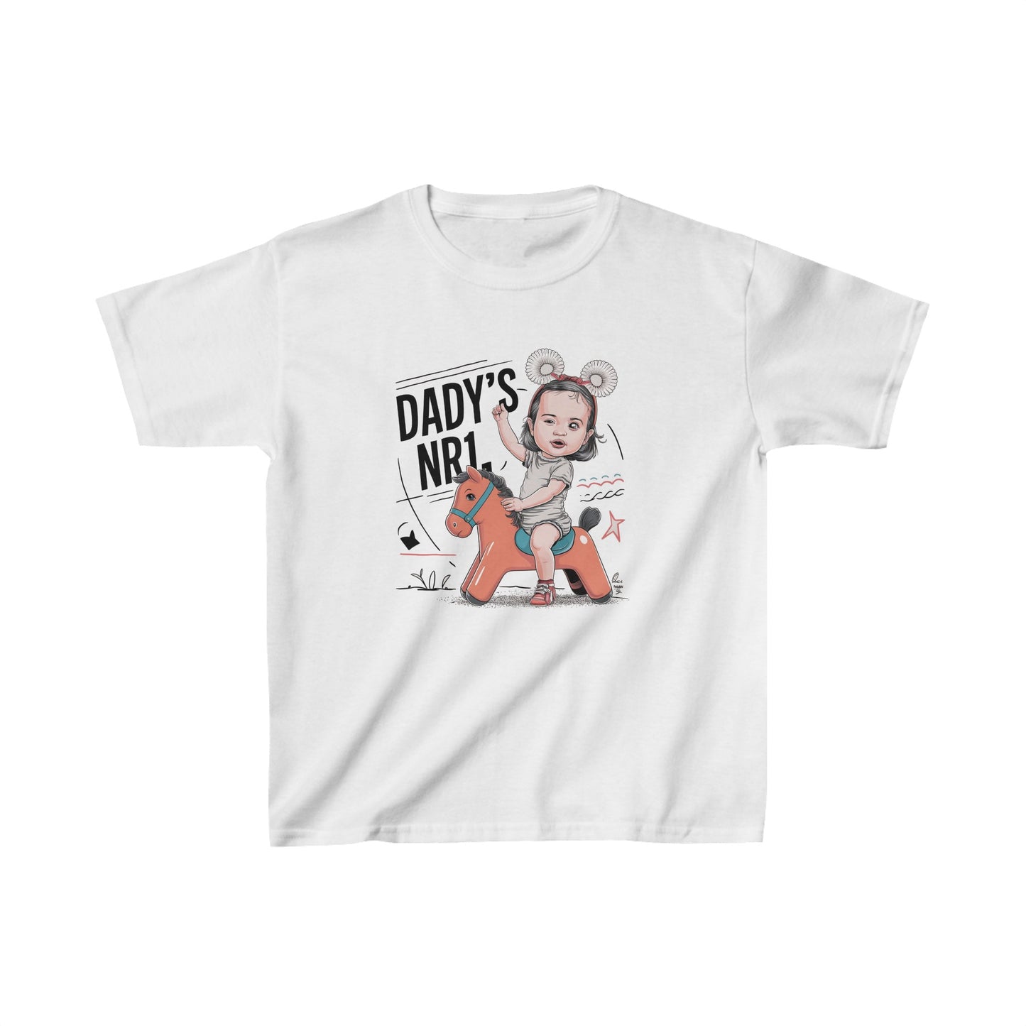 Dadd'y Nr.1 Girl Kids Heavy Cotton™ Tee