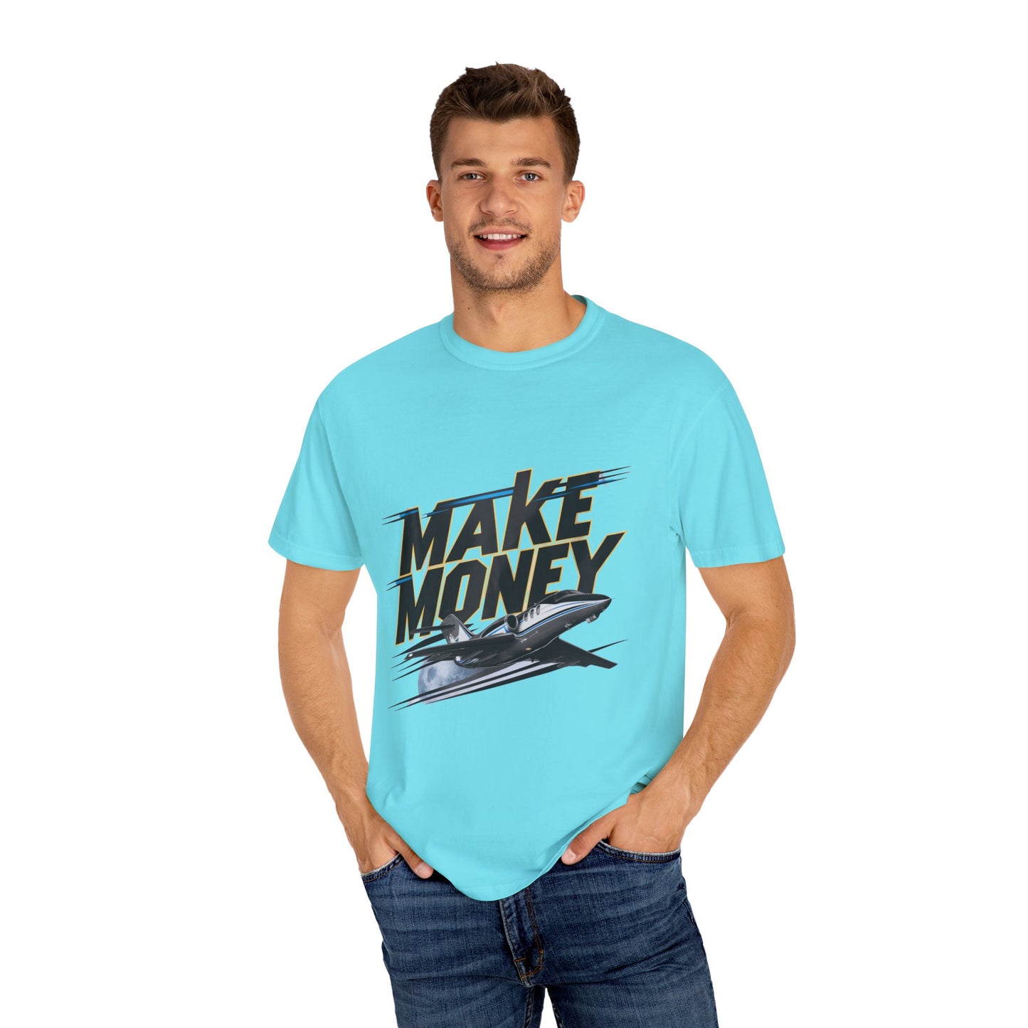 Make Money Plane and Moon Men's T-shirt