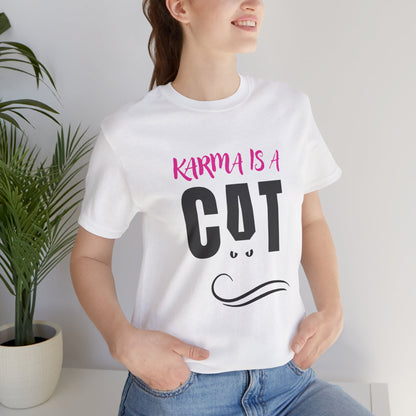 Karma Is A CAT Swiftie Midnight Tee SHIRT For Cat Lover