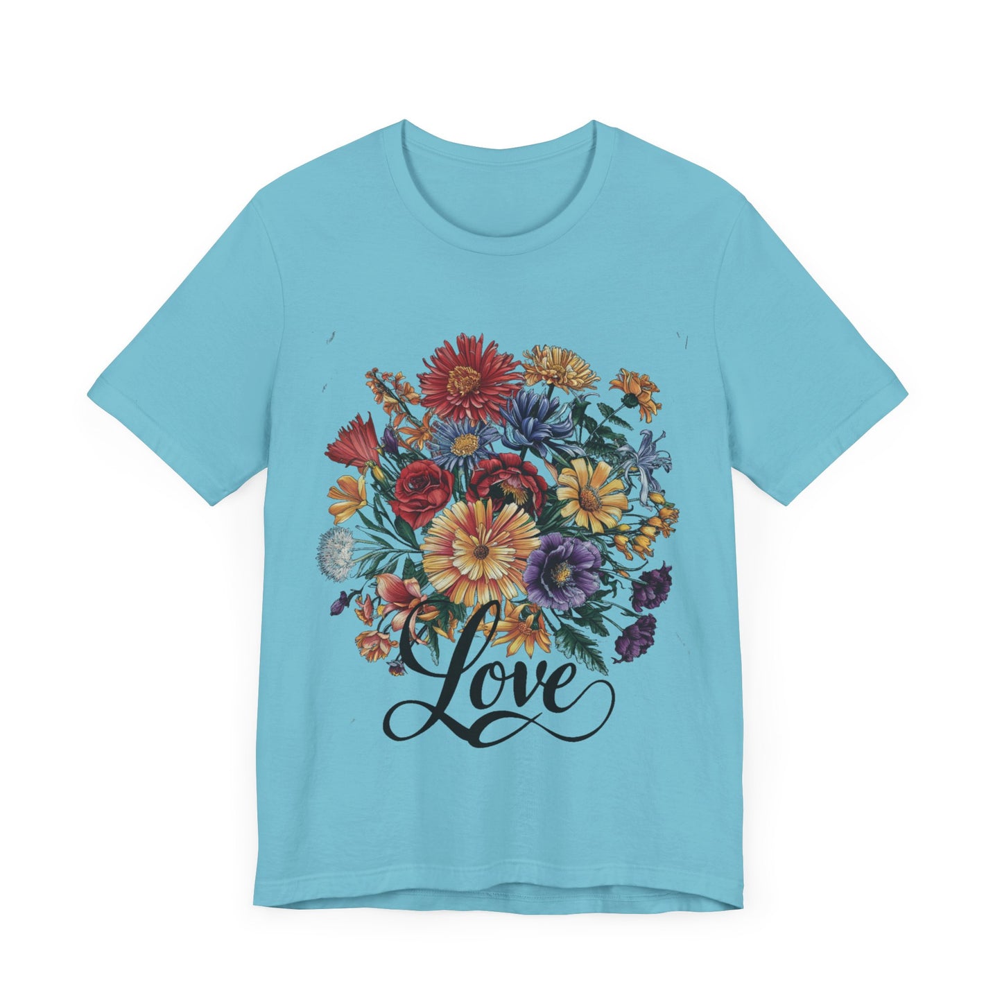 Love Flower 2 T-Shirt Women Cotton