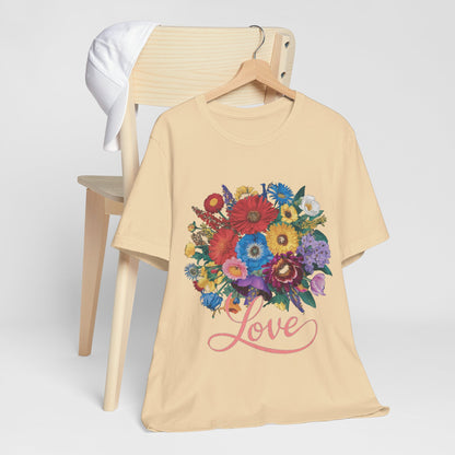 Lover FLower Womens T-Shirt Cotton