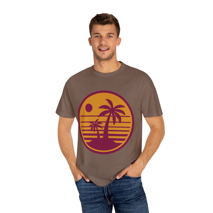 T-shirt unisex Palme tramonto