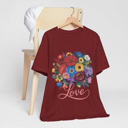 Lover FLower Womens T-Shirt Cotton