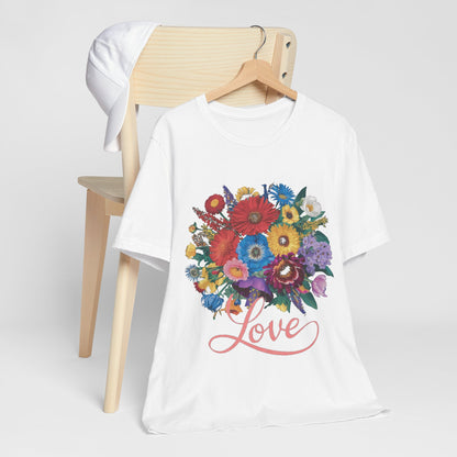 Lover FLower Womens T-Shirt Cotton