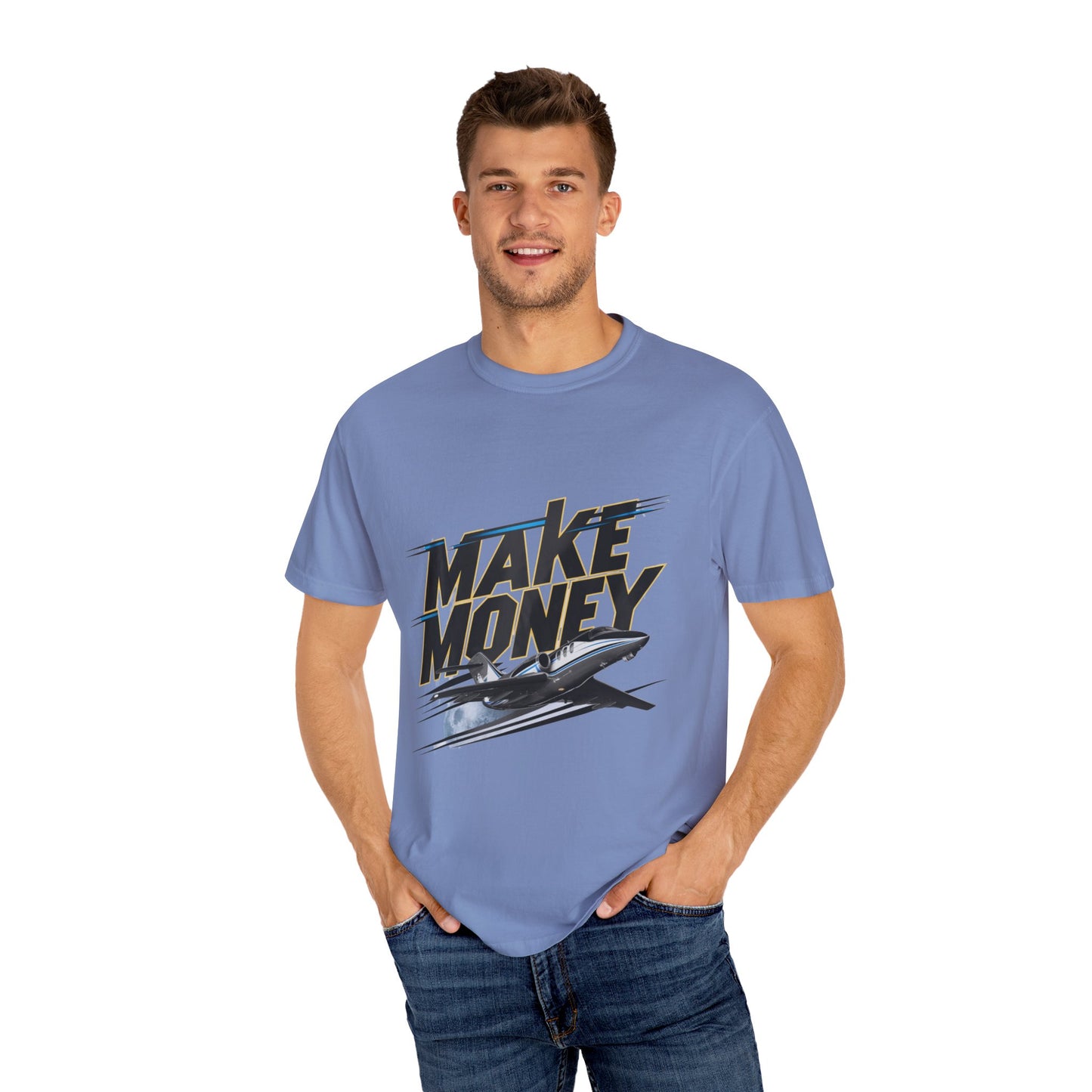 Make Money Plane and Moon Men's T-shirt