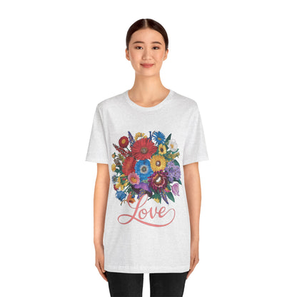 Lover FLower Womens T-Shirt Cotton