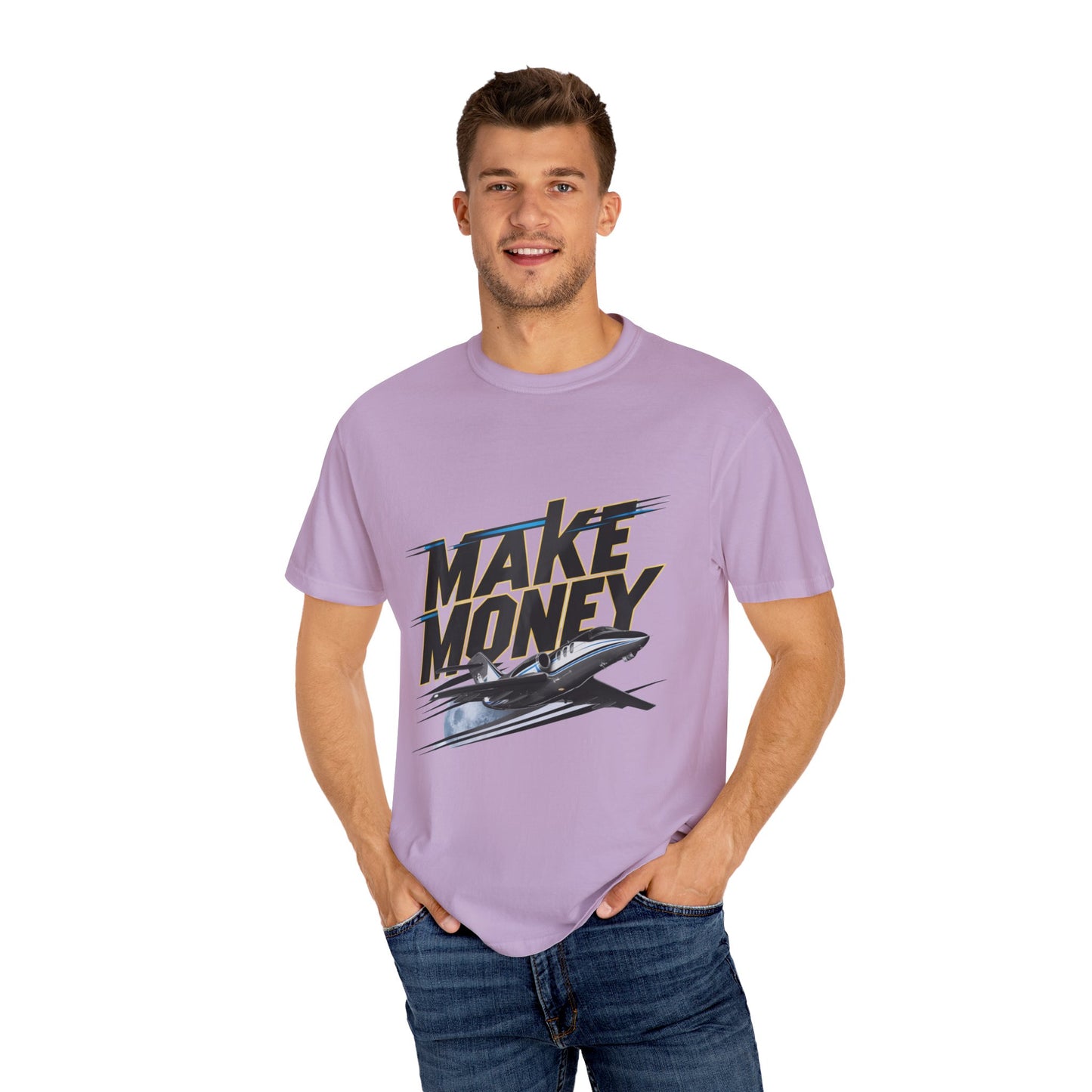 Make Money Plane and Moon Men's T-shirt