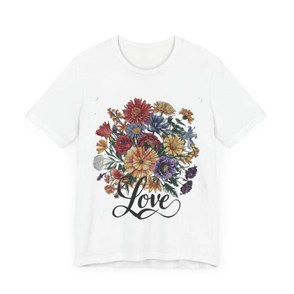 Love Flower 2 T-Shirt Women Cotton